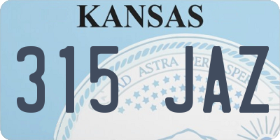 KS license plate 315JAZ
