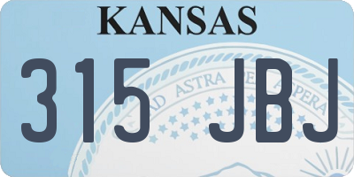 KS license plate 315JBJ