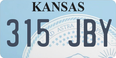 KS license plate 315JBY