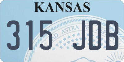 KS license plate 315JDB