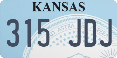 KS license plate 315JDJ