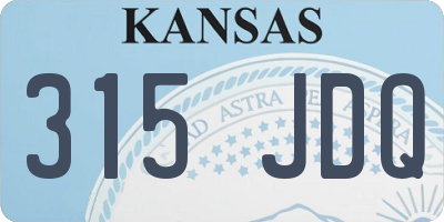KS license plate 315JDQ