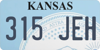 KS license plate 315JEH