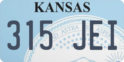 KS license plate 315JEI