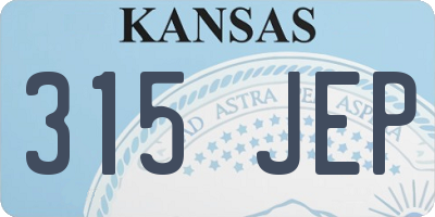 KS license plate 315JEP