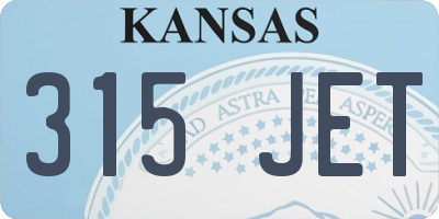 KS license plate 315JET