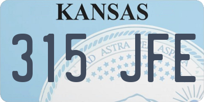 KS license plate 315JFE