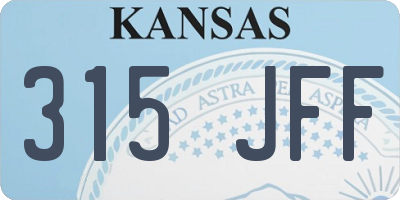 KS license plate 315JFF