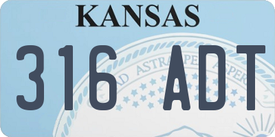 KS license plate 316ADT