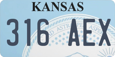 KS license plate 316AEX