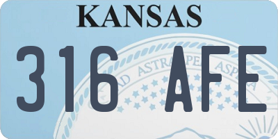 KS license plate 316AFE