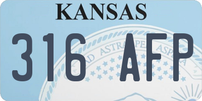 KS license plate 316AFP