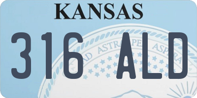 KS license plate 316ALD