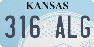 KS license plate 316ALG