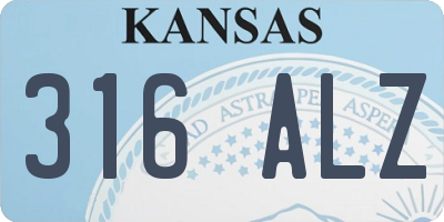 KS license plate 316ALZ