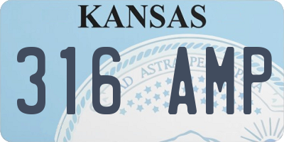 KS license plate 316AMP