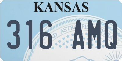 KS license plate 316AMQ