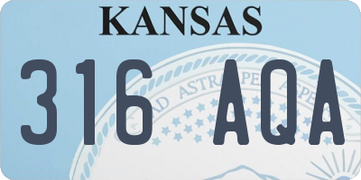 KS license plate 316AQA
