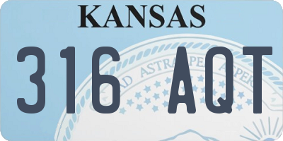 KS license plate 316AQT