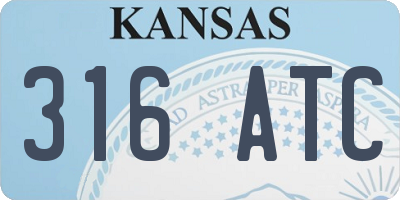 KS license plate 316ATC