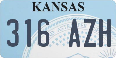 KS license plate 316AZH