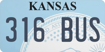 KS license plate 316BUS