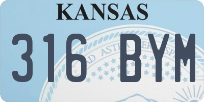 KS license plate 316BYM