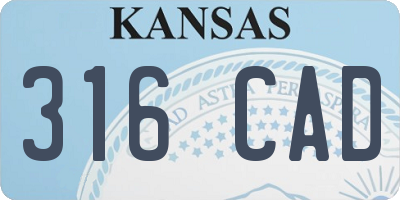 KS license plate 316CAD