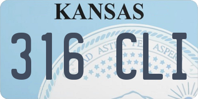 KS license plate 316CLI