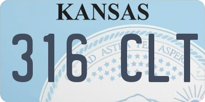 KS license plate 316CLT
