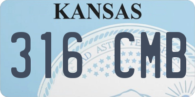 KS license plate 316CMB