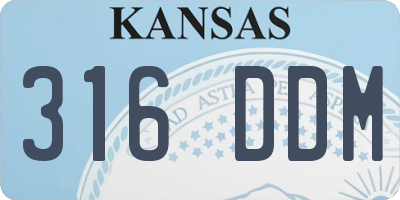 KS license plate 316DDM