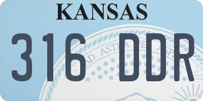 KS license plate 316DDR