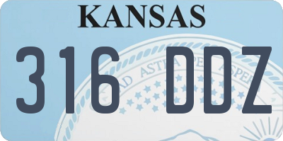 KS license plate 316DDZ