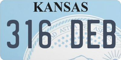 KS license plate 316DEB