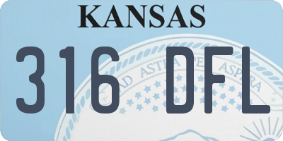 KS license plate 316DFL