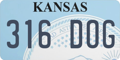 KS license plate 316DOG