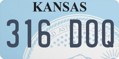 KS license plate 316DOQ