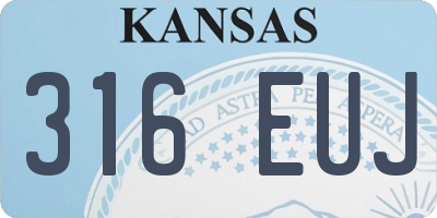 KS license plate 316EUJ
