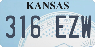 KS license plate 316EZW