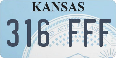 KS license plate 316FFF