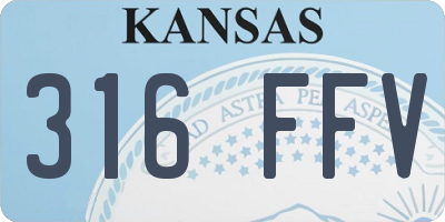 KS license plate 316FFV