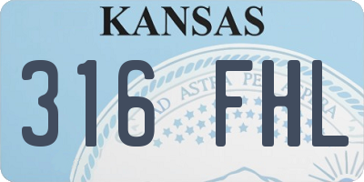 KS license plate 316FHL