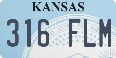 KS license plate 316FLM