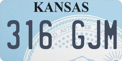 KS license plate 316GJM