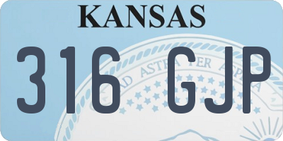 KS license plate 316GJP