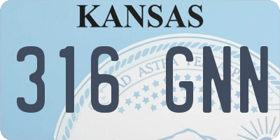 KS license plate 316GNN