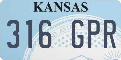 KS license plate 316GPR