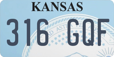 KS license plate 316GQF