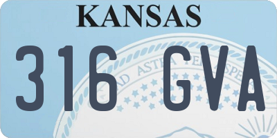 KS license plate 316GVA